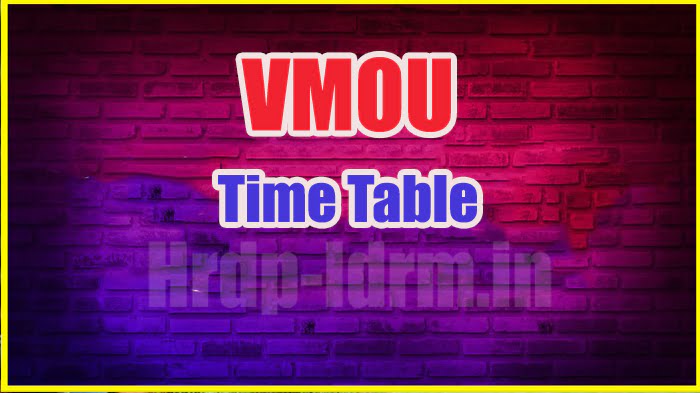 VMOU time table 2024
