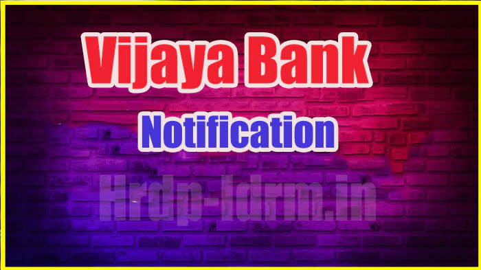 Vijaya Bank Notification 2024