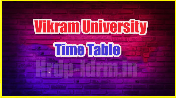 Vikram University time table 2024