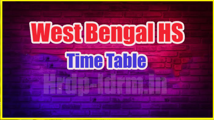 West Bengal HS time table 2024