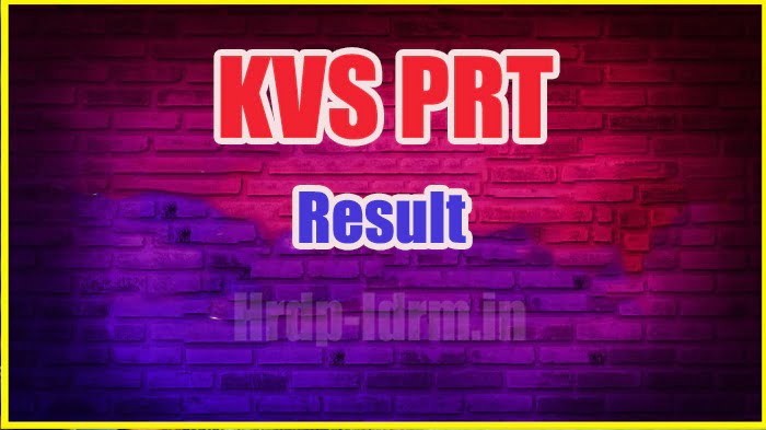 KVS PRT result 2024
