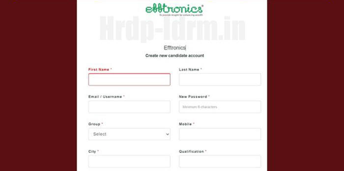 Efftronics Registration