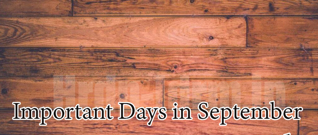 Important Days in September