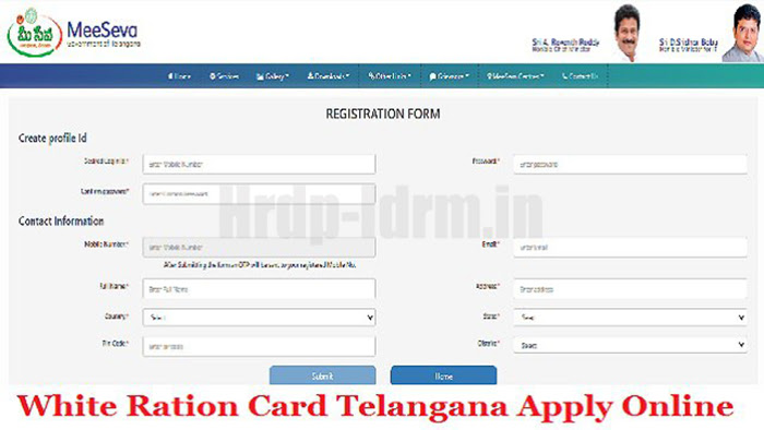 White Ration Card Telangana