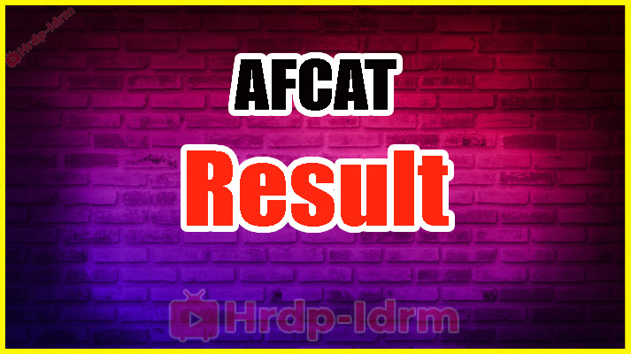 AFCAT Result 2024