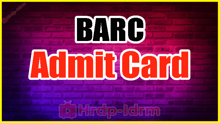 BARC admit card 2024