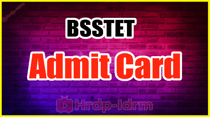 BSSTET admit card 2024