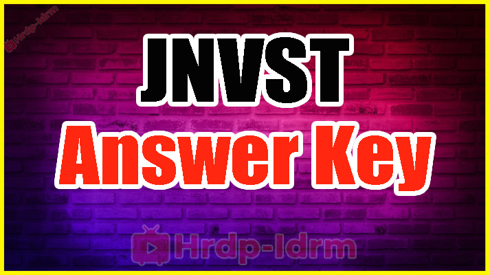JNVST Answer Key 2024