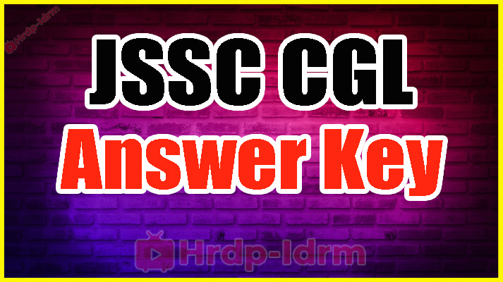 JSSC CGL Answer Key 2024