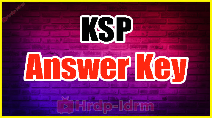 KSP Key Answer 2024