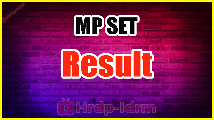 MP SET Result 2024