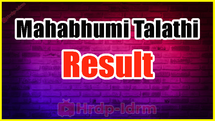 Mahabhumi Talathi Result 2024