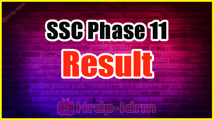 SSC Phase 11 Result 2024