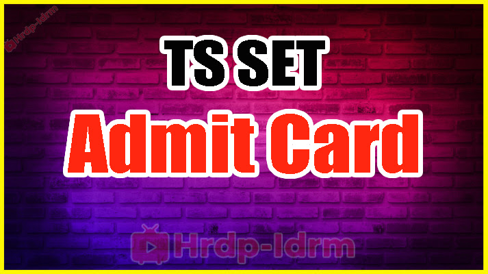 TS SET admit card 20244