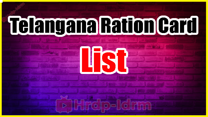 Telangana Ration Card List 2024
