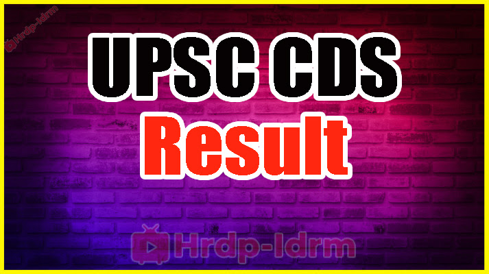 UPSC CDS 2024 Result