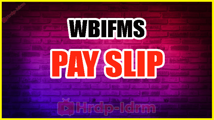 WBIFMS Pay Slip 2024