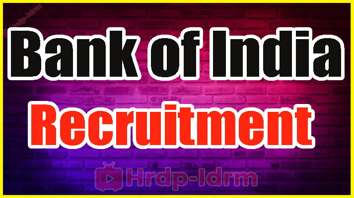 Bank of India Recruitment