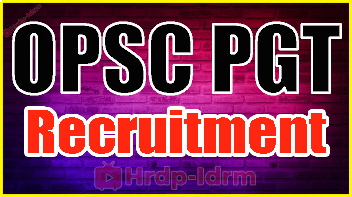 OPSC PGT Recruitment