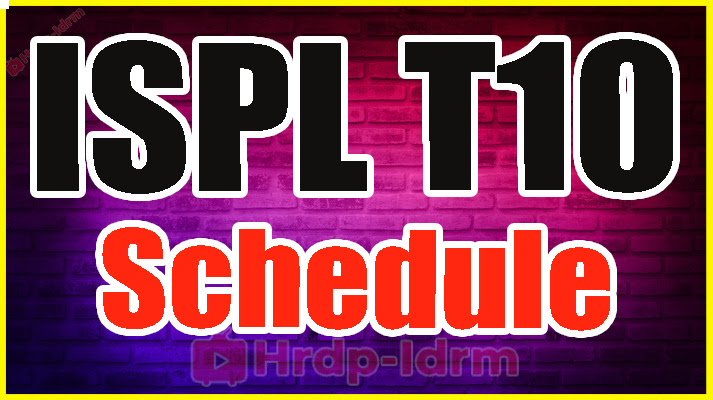 ISPL T10 Schedule