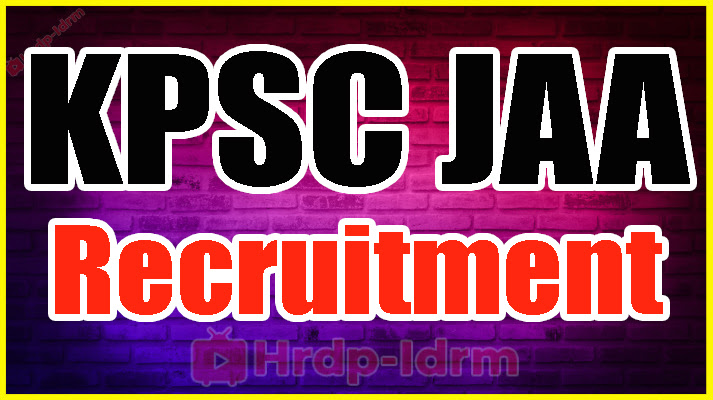 KPSC JAA Recruitment